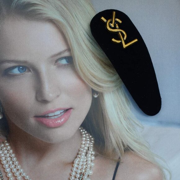 Women Black Velvet Hair Clip Pin Fashion Classic Formal Casual Accessory Gift - Picture 3 of 3